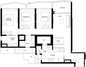 lentor-hills-residences-floor-plan-3-bedroom-yard-(3y)c2-singapore